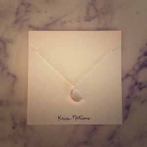 16-18” sterling silver moon necklace